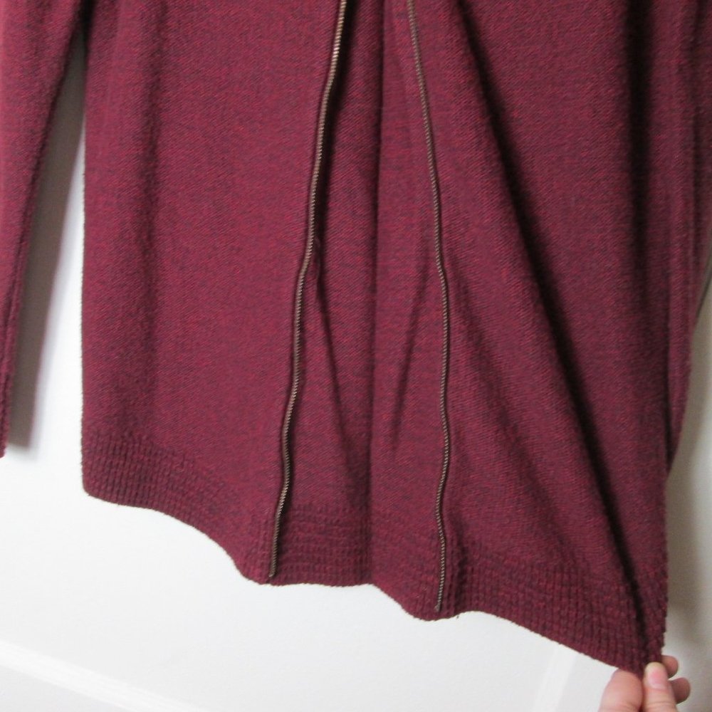 MADEWELL Backzip Pullover Sweater Merlot xs - Picture 9 of 9